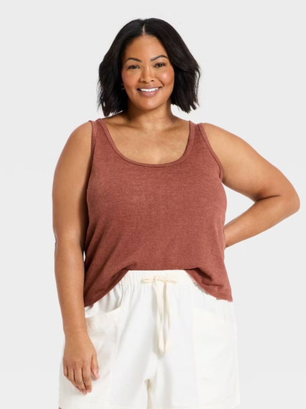 Women's Slub Knit Tank Top - Universal Thread Aubusson Red M